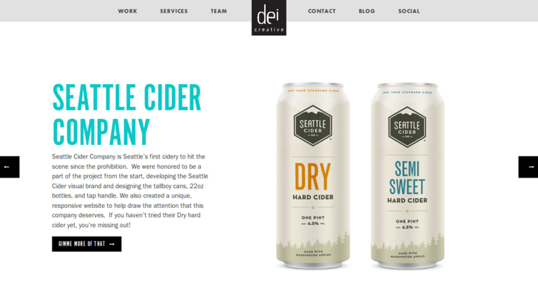 Home page of #5 Best Packaging Design Company: DEI Creative