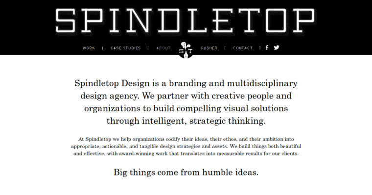 About page of #9 Best Packaging Design Agency: Spindletop Design