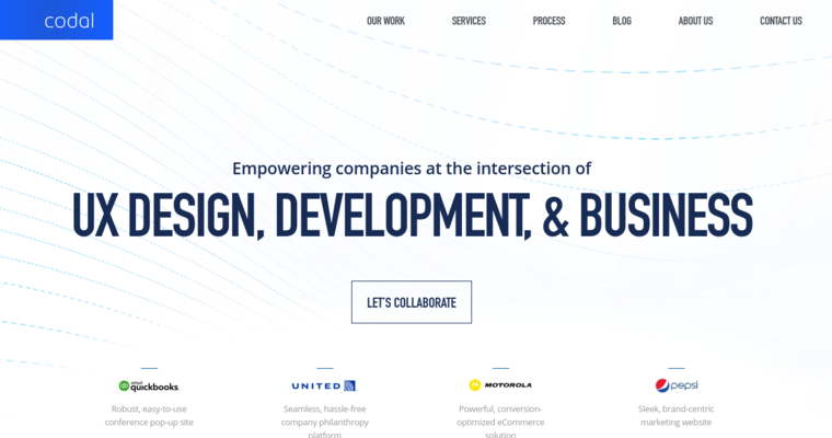Home page of #15 Top Website Design Company: Codal