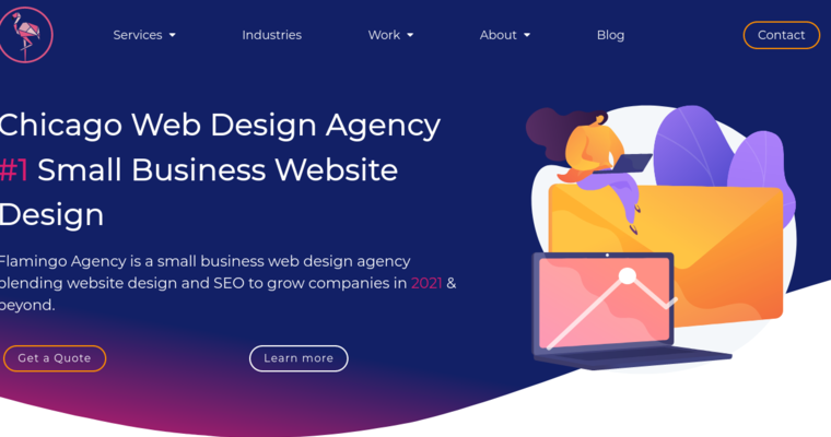 Home page of #13 Best Website Development Company: Flamingo Agency