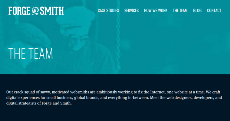 Team page of #27 Best Web Development Company: Forge and Smith