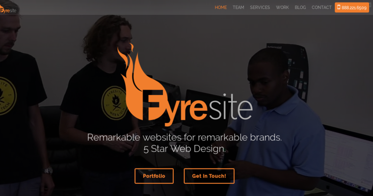 Home page of #24 Top Website Development Company: fyresite