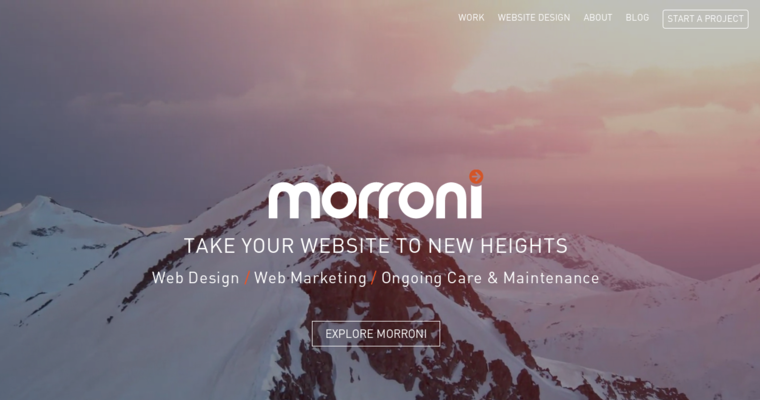 Home page of #20 Best Web Design Company: Morroni
