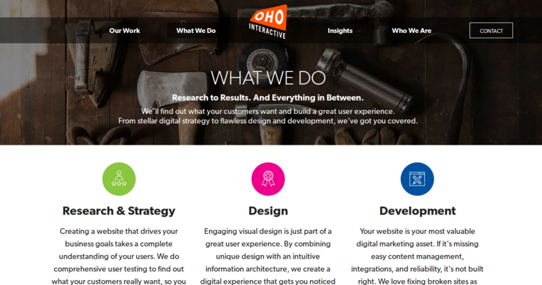 What page of #26 Top Website Development Firm: OHO Interactive
