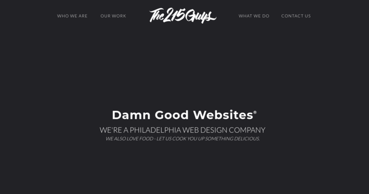 Home page of #21 Top Web Design Company: The 215 Guys
