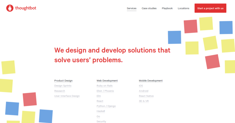 Service page of #19 Best Website Design Firm: ThoughtBot