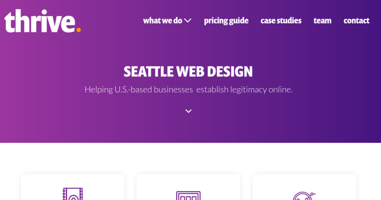 Home page of #19 Best Web Design Agency: Thrive Design