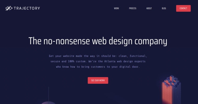 Home page of #25 Best Website Development Company: Trajectory Web Design