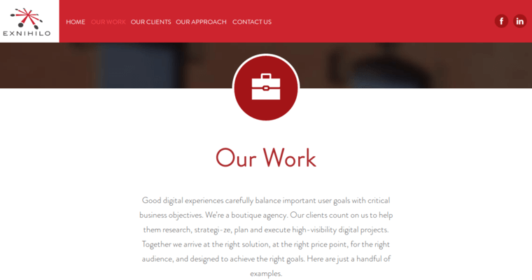 Work page of #4 Top Providence Web Design Firm: Exnihilo