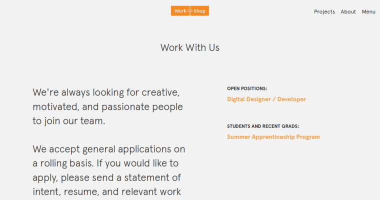 Jobs page of #5 Best Providence Web Design Business: Work