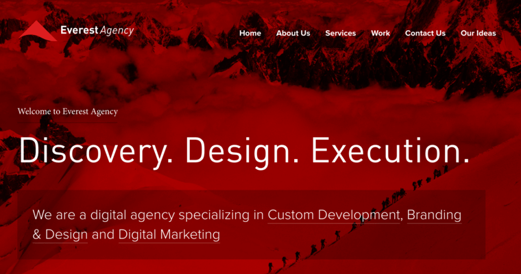 Home page of #6 Best Raleigh Web Design Business: Everest Agency