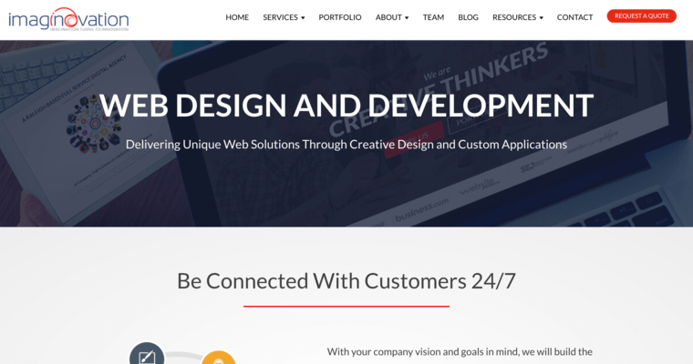 Development page of #8 Best Raleigh Web Design Company: Imaginovation L.L.C.