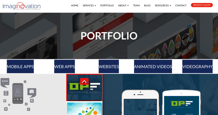 Folio page of #8 Best Raleigh Web Design Firm: Imaginovation L.L.C.