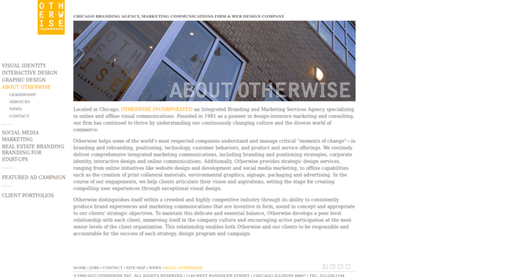 About page of #8 Top Real Estate Web Design Agency: Otherwise Inc