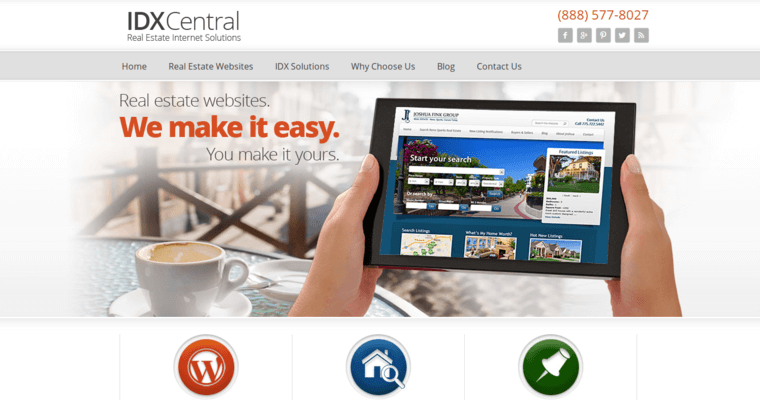 Home page of #9 Best Real Estate Web Design Agency: IDX Central