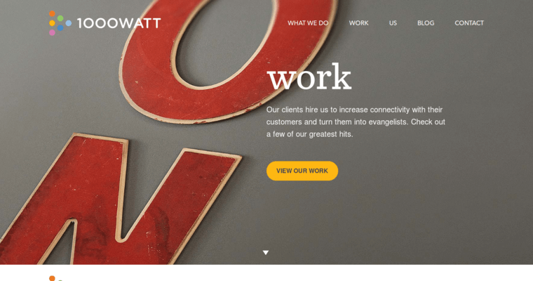 Work page of #1 Top Real Estate Web Design Company: 1000 Watt