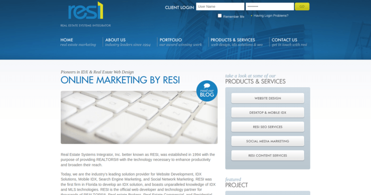 About page of #4 Top Real Estate Web Design Firm: Resi Online