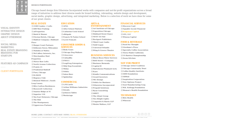 Folio page of #9 Top Real Estate Web Design Agency: Otherwise Inc