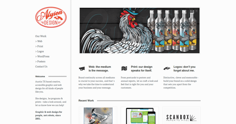 Home page of #8 Top Responsive Web Design Firm: Alyson Design