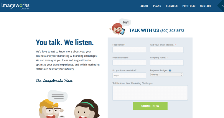 Quote page of #7 Leading Responsive Website Design Agency: Image Works Creative