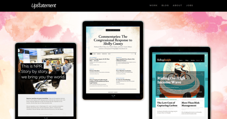 Home page of #8 Best Responsive Website Development Firm: Upstatement