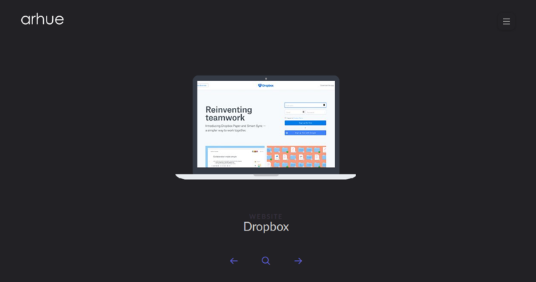 Folio page of #3 Top Responsive Website Design Company: Arhue