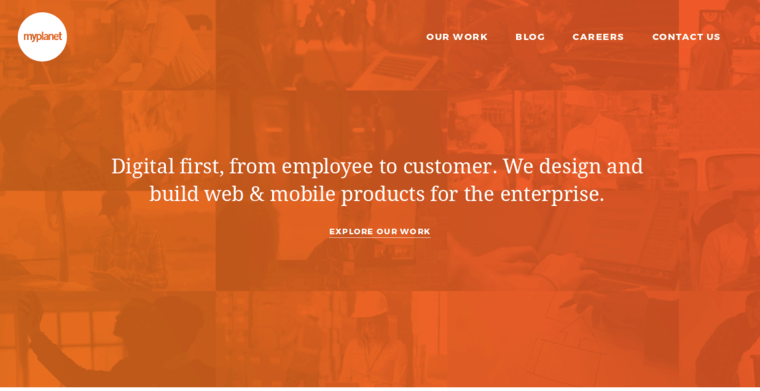 Home page of #10 Best Responsive Website Design Firm: myplanet