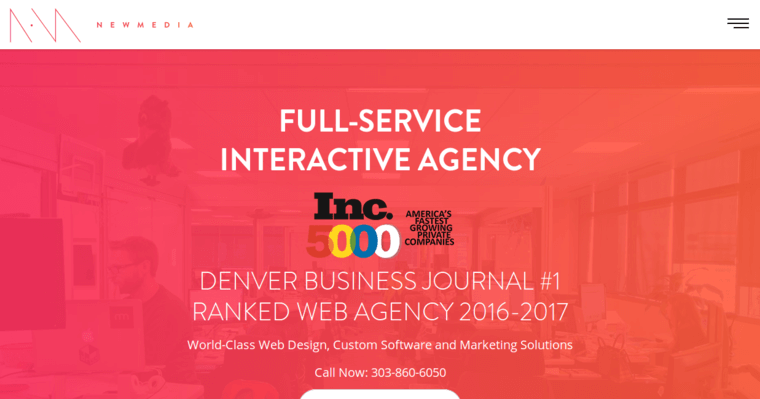 Home page of #11 Best Responsive Website Development Business: New Media