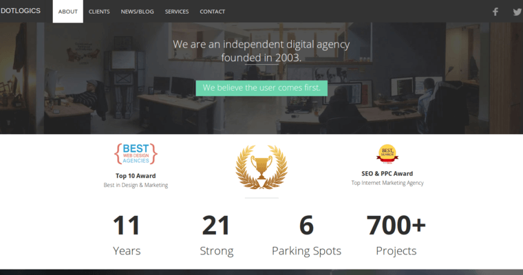 About page of #9 Top Responsive Web Design Firm: Dotlogics