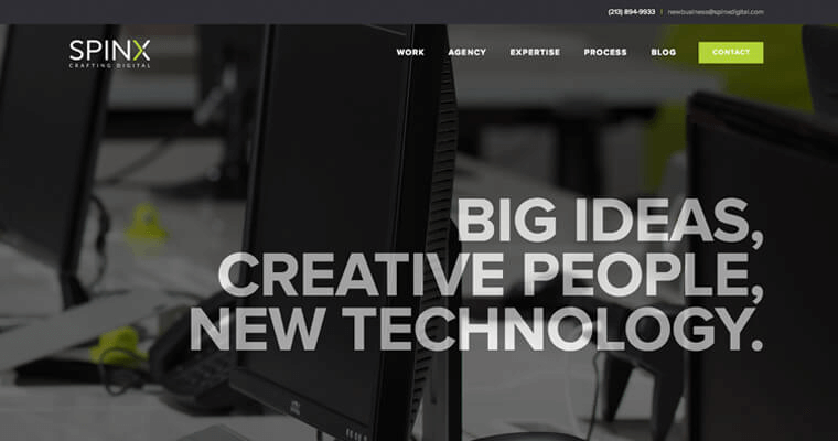 Home page of #3 Best Responsive Web Development Business: SPINX Digital