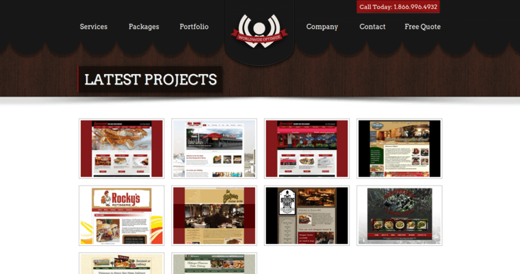 Folio page of #8 Leading Restaurant Web Development Business: WorldWide Optimize
