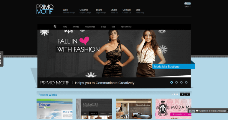 Home page of #5 Leading SA Web Design Company: Primo Motif