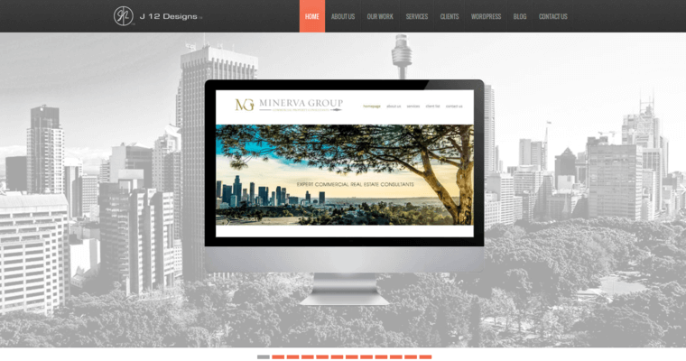 Home page of #7 Best SA Web Design Agency: J12 Designs