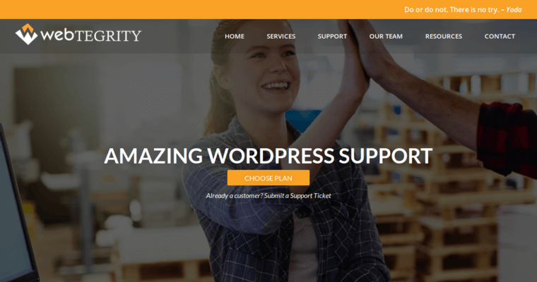 Support page of #10 Leading San Antonio Website Design Firm: WebTegrity
