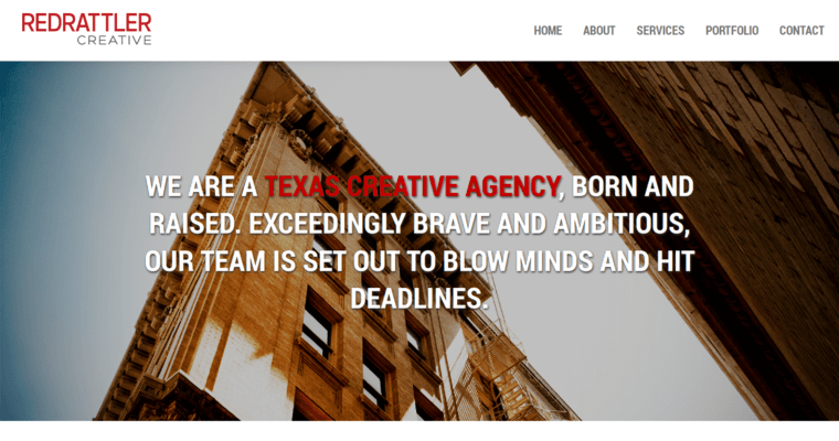 Home page of #3 Best San Antonio Website Development Company: Red Rattler Creative