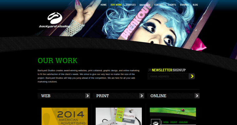 Portfolio page of #8 Top SA Website Design Firm: Backyard Studios
