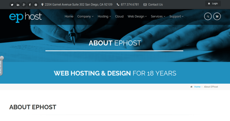 About page of #8 Best San Diego Web Development Company: EPhost