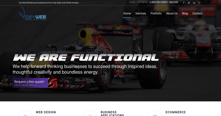 Home page of #6 Top San Diego Web Development Firm: VideyWeb 