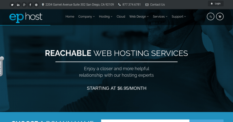 Home page of #8 Best San Diego Web Development Firm: EPhost
