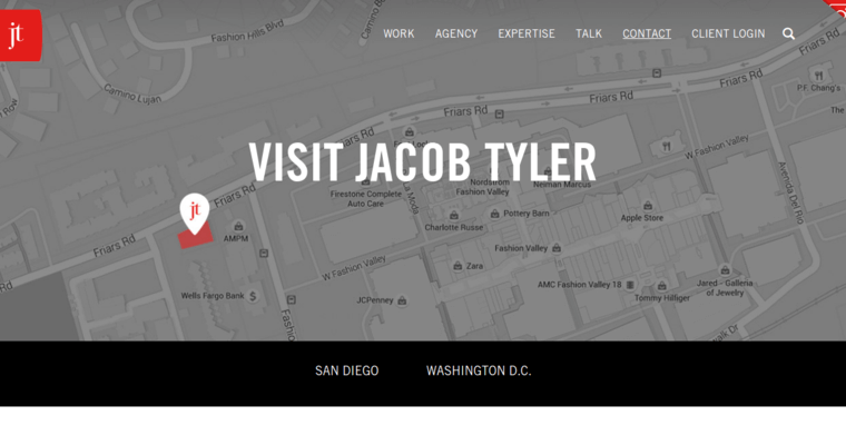 Contact page of #1 Top San Diego Web Development Business: Jacob Tyler