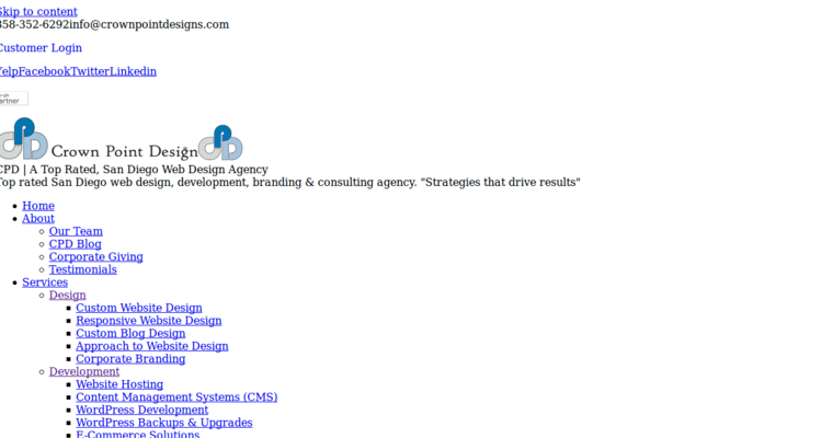 About page of #10 Best San Diego Web Development Agency: Crown Point Design 