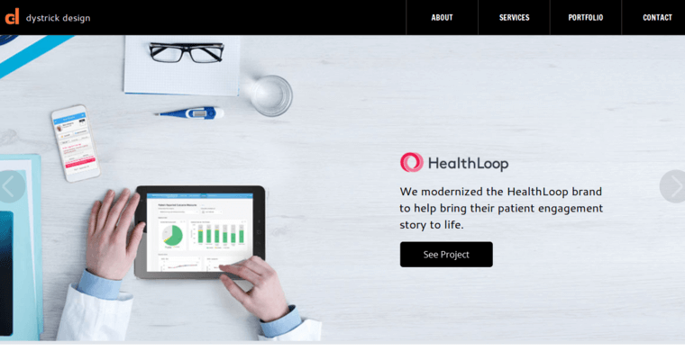 Home page of #8 Top San Jose Web Development Firm: dystrick design