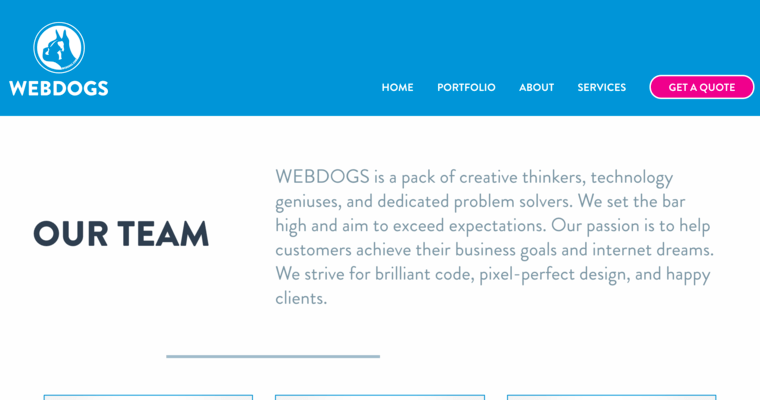 About page of #10 Best San Jose Web Design Business: WEBDOGS