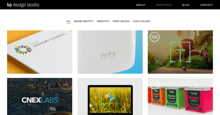 Folio page of #7 Top San Jose Web Development Business: Ha Design Studio