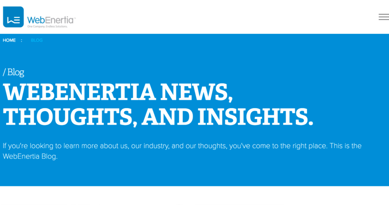 Blog page of #8 Top San Jose Web Development Firm: WebEnertia, Inc.