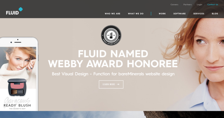 Home page of #3 Best San Jose Web Design Company: Fluid