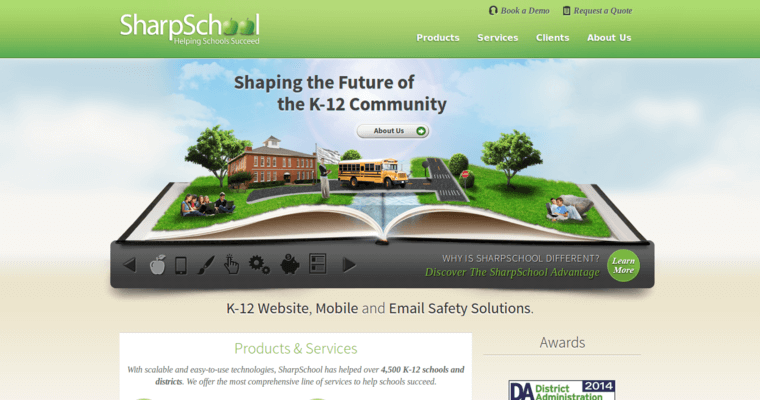 Home page of #10 Best School Company: SharpSchool