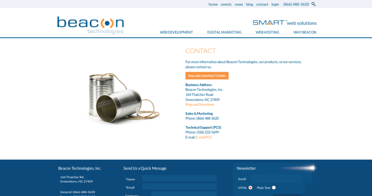Contact page of #5 Top School Agency: Beacon Technologies