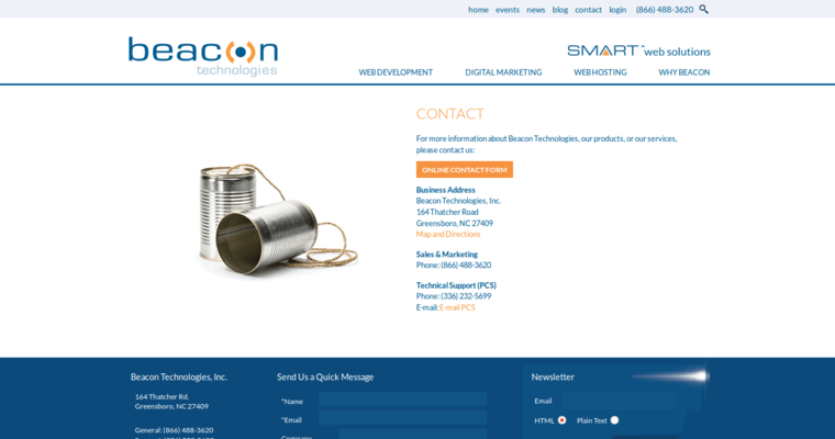 Contact page of #5 Best School Company: Beacon Technologies