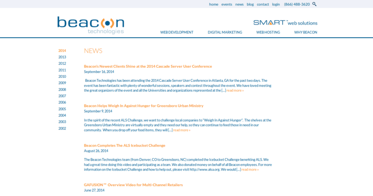 News page of #5 Leading School Business: Beacon Technologies